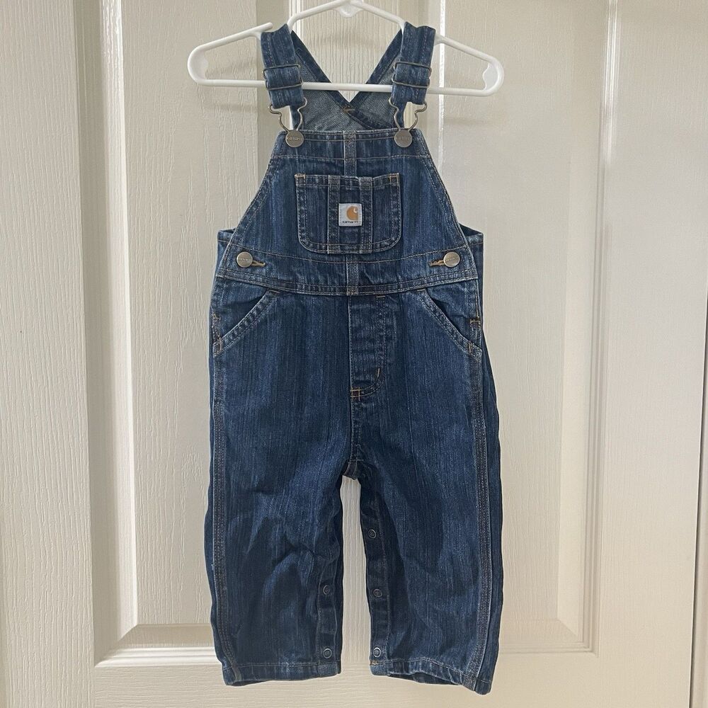 Carhartt Denim Bib Overalls for Baby Sanforized Size 12 Months